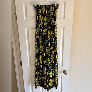 🟢MLLE GABRIELLE.  lemon jumpsuit size large.